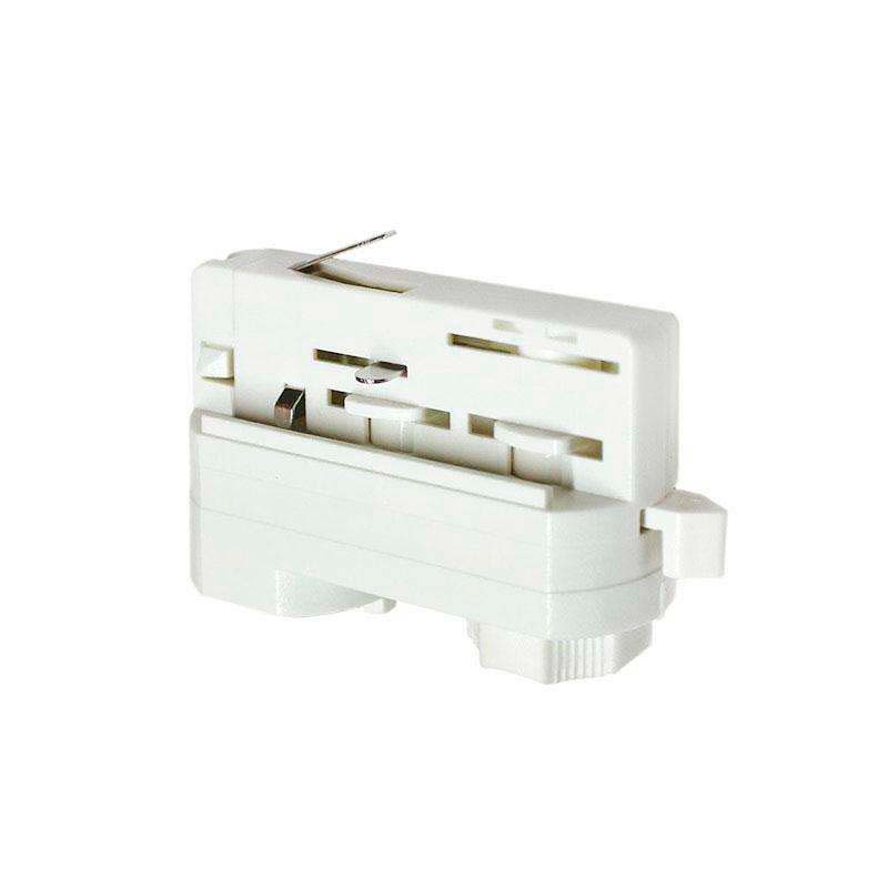 Conector foco a carril trifásico, blanco - XauenBatt Iluminación