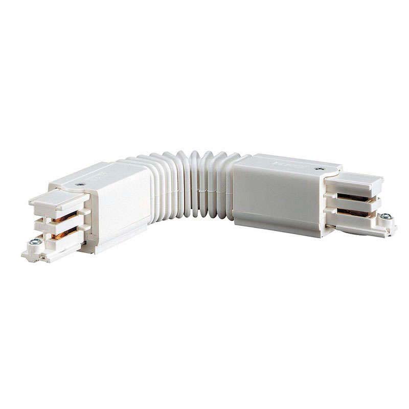 Unión flexible carril trifásico, blanco - XauenBatt Iluminación