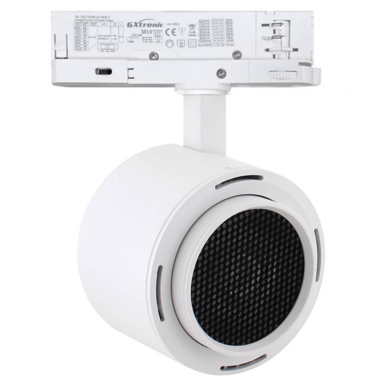 Foco carril Trifásico ROMA, 40W-26W, blanco, regulable 24º-60º, UGR13, CCT, 3000-4000-6000K - XauenBatt Iluminación