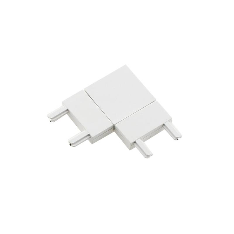 Conector L Carril SLIM 48V, blanco - XauenBatt Iluminación