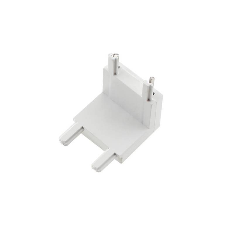 Conector L vertical Carril SLIM 48V, blanco - XauenBatt Iluminación