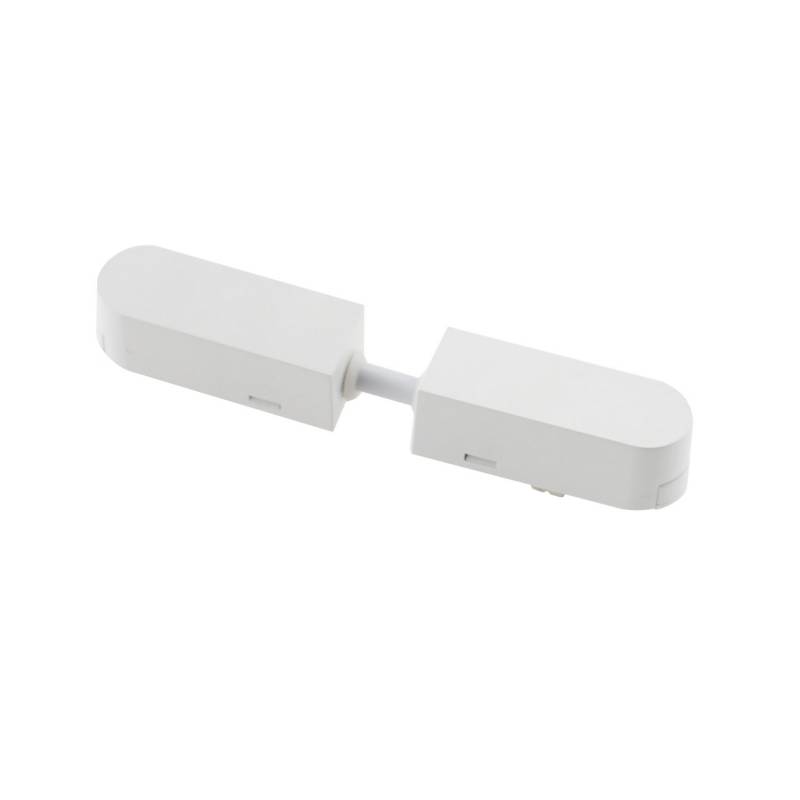 Conector doble 130mm Carril SLIM 48V, blanco - XauenBatt Iluminación
