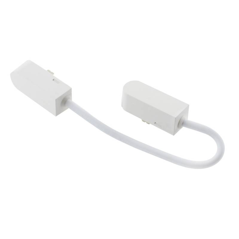 Conector doble 300mm Carril SLIM 48V, blanco - XauenBatt Iluminación