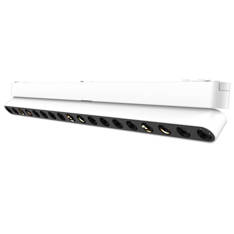 Foco carril SNOW SLIM 378mm Basculante 48V, 18W, 24º, blanco, Blanco cálido - XauenBatt Iluminación