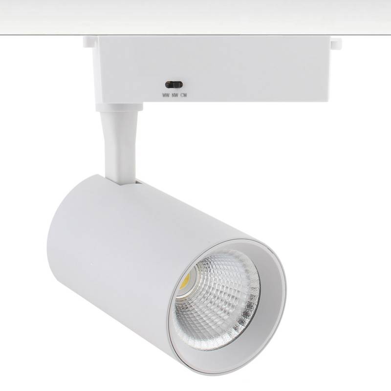 Foco carril Monofásico IOS Bridgelux, 30W, blanco, 48º, CCT, 3000-4000-6000K - XauenBatt Iluminación
