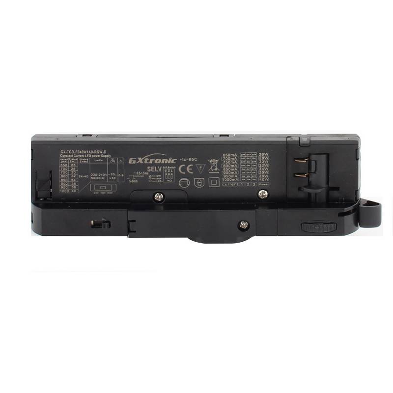 Driver LED ROMA/SAMOS, 40W-26W, negro, trifásico - XauenBatt Iluminación