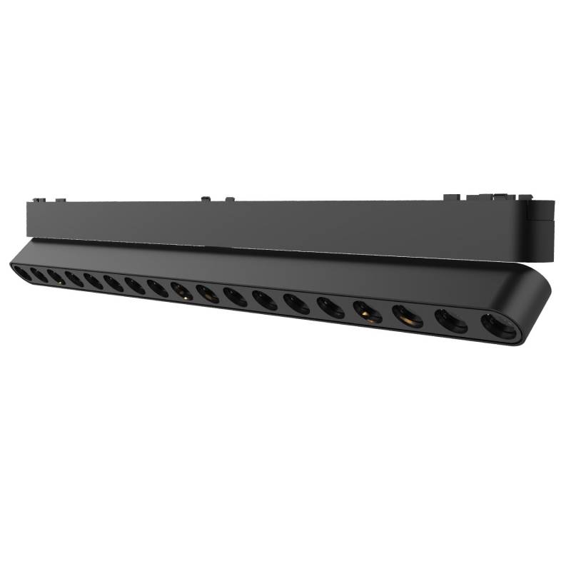 Foco carril SNOW SLIM 378mm Basculante 48V, 18W, 24º, negro, Blanco cálido - XauenBatt Iluminación