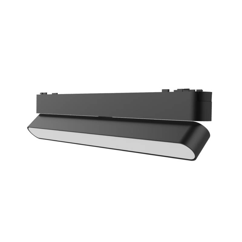 Foco carril SNOW SLIM 252mm Basculante 48V, 12W, 90º, negro, Blanco cálido - XauenBatt Iluminación
