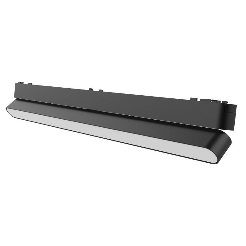 Foco carril SNOW SLIM 378mm Basculante 48V, 18W, 90º, negro, Blanco cálido - XauenBatt Iluminación