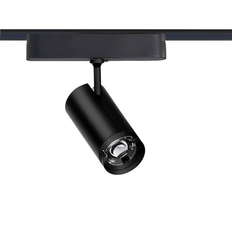 Foco carril SPOT SLIM 48V, 12W, 10-55º ajustable, negro, Blanco cálido - XauenBatt Iluminación