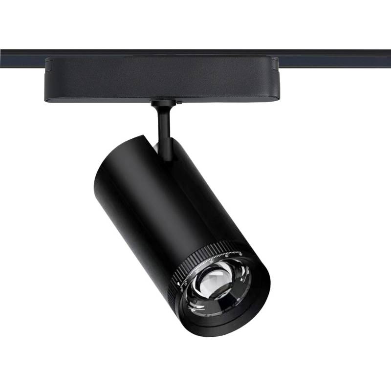 Foco carril SPOT SLIM 48V, 18W, 10-55º ajustable, negro, Blanco cálido - XauenBatt Iluminación
