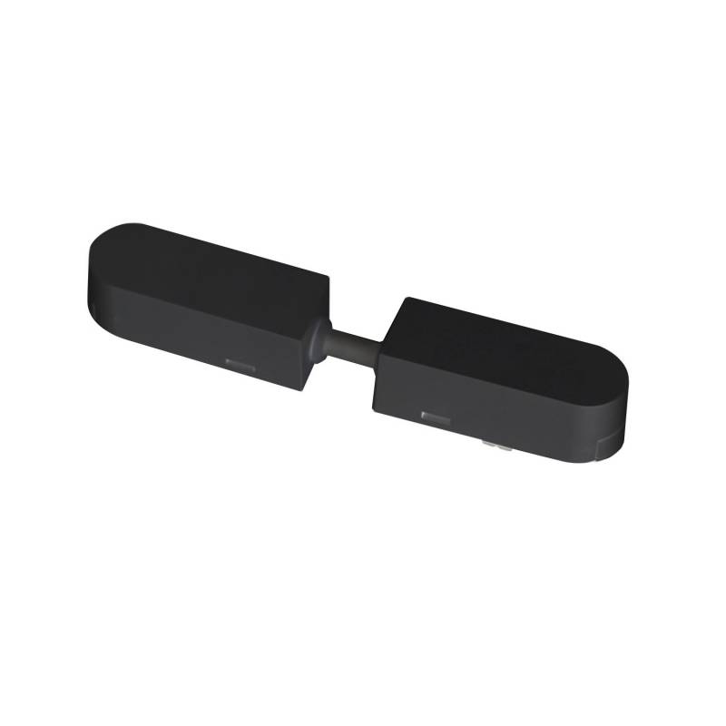 Conector doble 130mm Carril SLIM 48V, negro - XauenBatt Iluminación