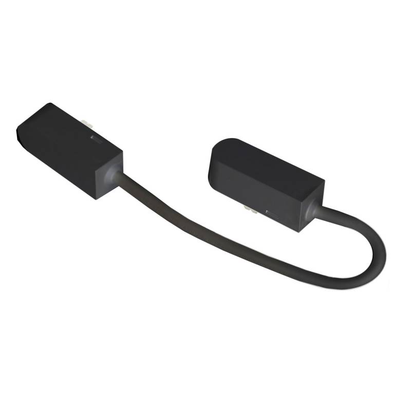 Conector doble 300mm Carril SLIM 48V, negro - XauenBatt Iluminación