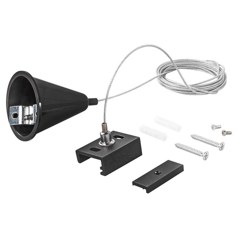 Colgante para carril trifásico, 2m, negro - XauenBatt Iluminación