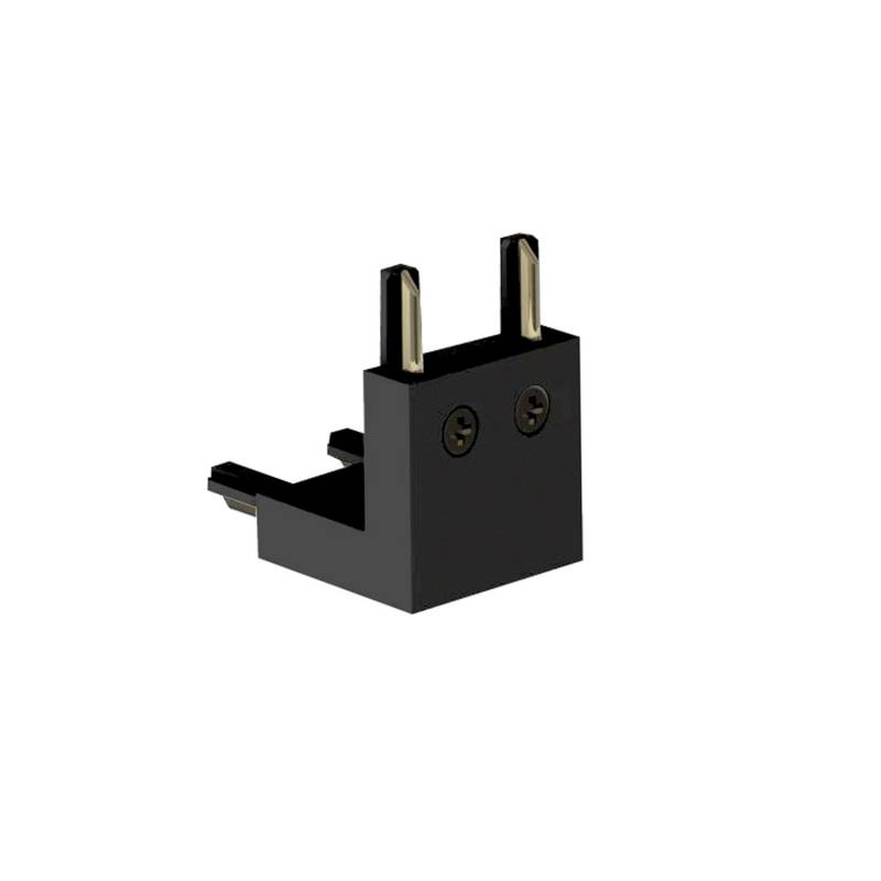 Conector L vertical Carril SLIM 48V, negro - XauenBatt Iluminación