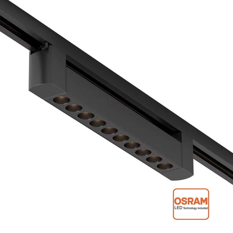 Foco carril LINEAL Chipled OSRAM 335, 20W, negro, Blanco cálido 2700K - XauenBatt Iluminación