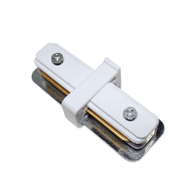 Unión I para carril monofásico, blanco, cuadrado - XauenBatt Iluminación