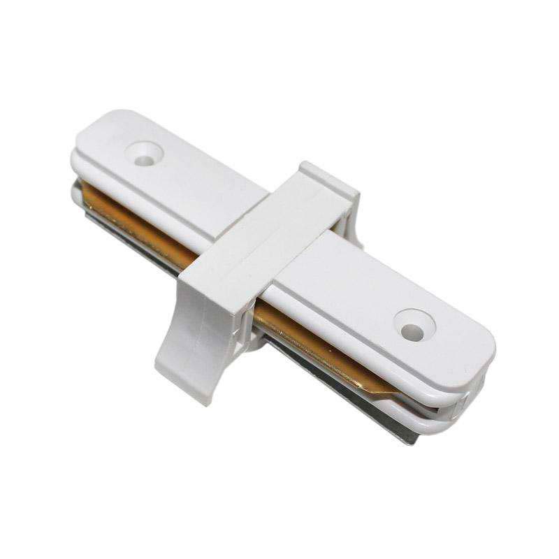 Unión I para carril monofásico, blanco, trapecio - XauenBatt Iluminación