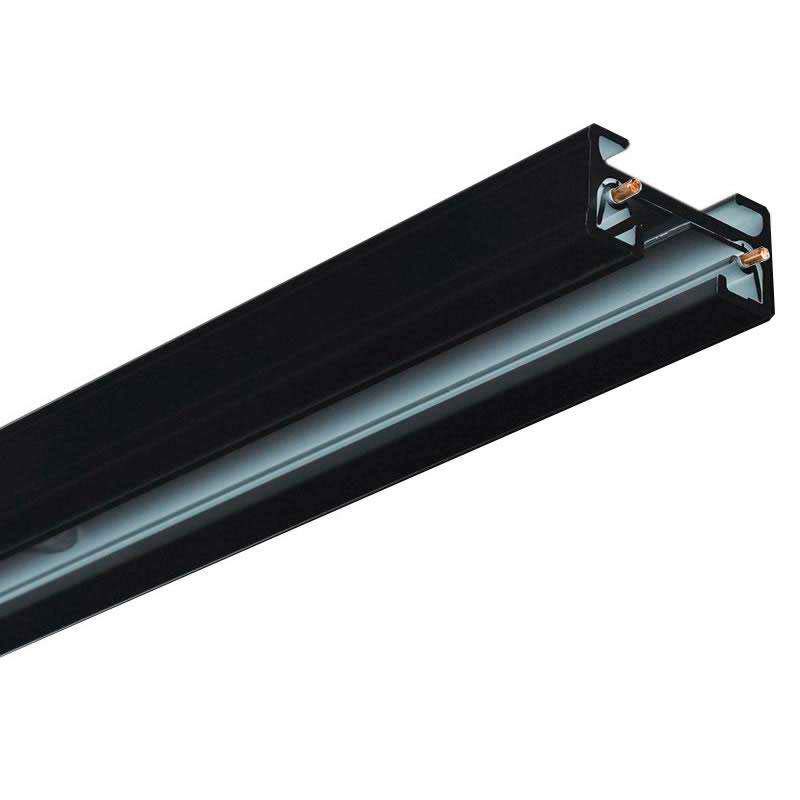 Carril monofásico con conector, 1 metro, negro, cuadrado - XauenBatt Iluminación