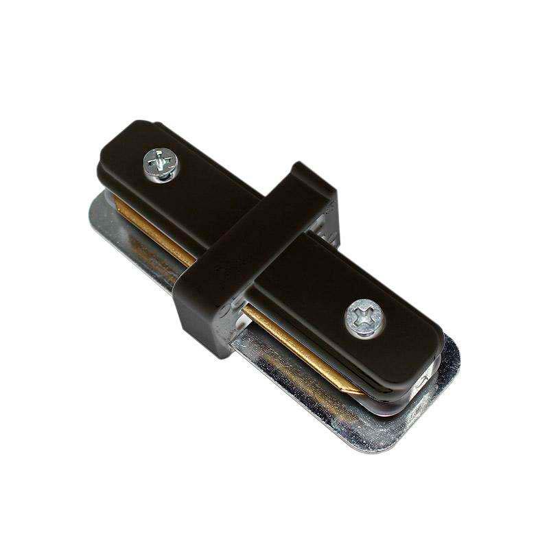 Unión I para carril monofásico, negro, cuadrado - XauenBatt Iluminación