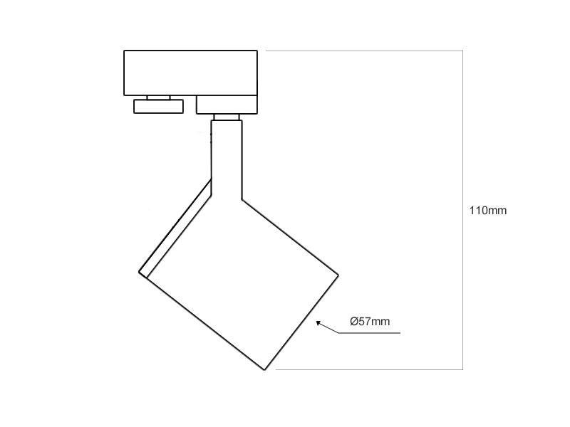 Foco led para carril 10140-84 esquema