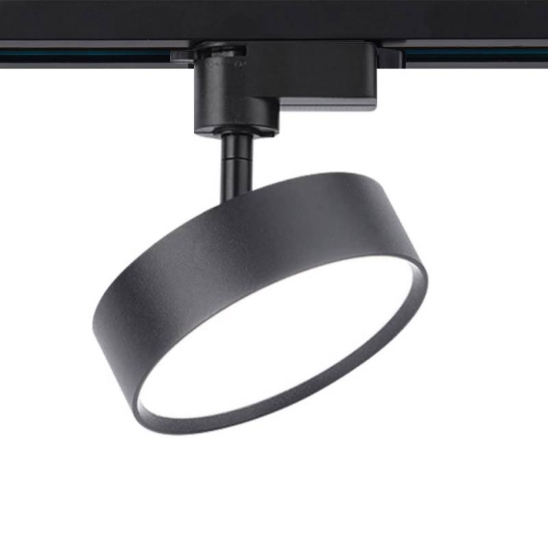 Foco LED KAST carril monofásico, 24W, negro, Blanco neutro - XauenBatt Iluminación