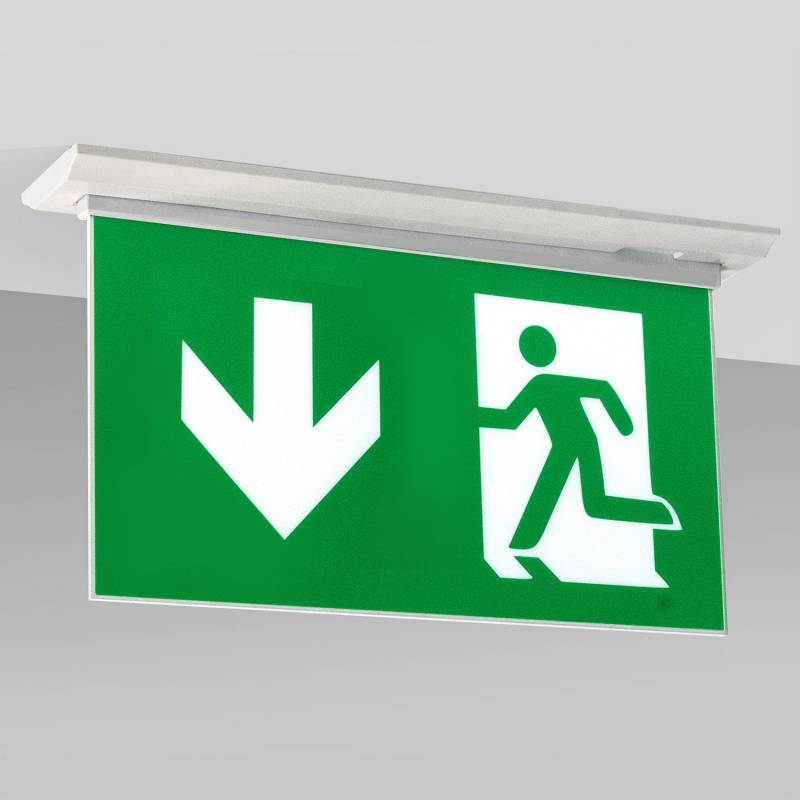 Luz de emergencia LED SIGN Empotrada SL2, Blanco frío - XauenBatt Iluminación