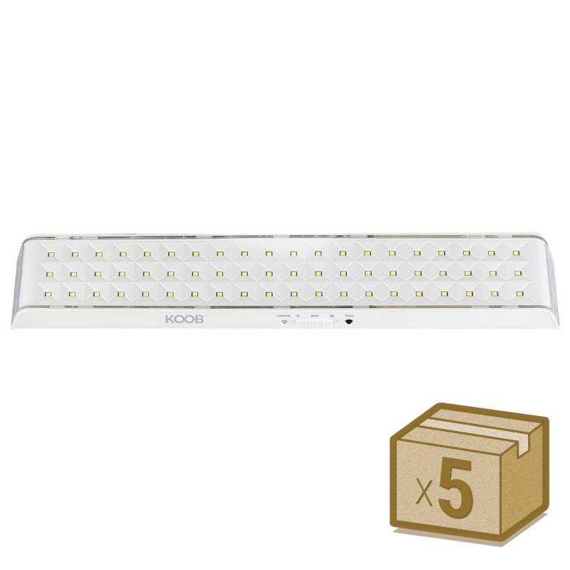 Pack 5 x Luz de emergencia Led EMERLUX F715, No permanente, Blanco frío - XauenBatt Iluminación