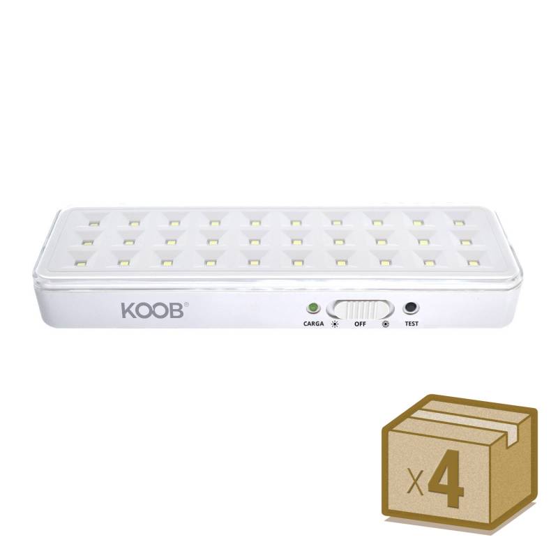 Pack 4 x Luz de emergencia Led EMERLUX F515, No permanente, Blanco frío - XauenBatt Iluminación