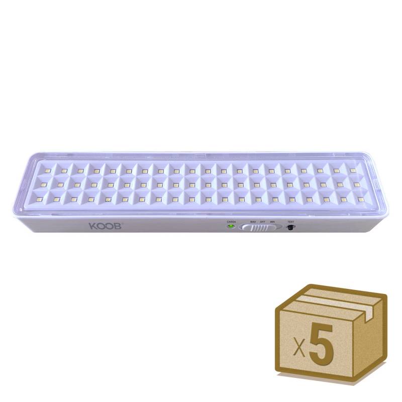 Pack 5 x Luz de emergencia Led EMERLUX F415B, No permanente, Blanco frío - XauenBatt Iluminación