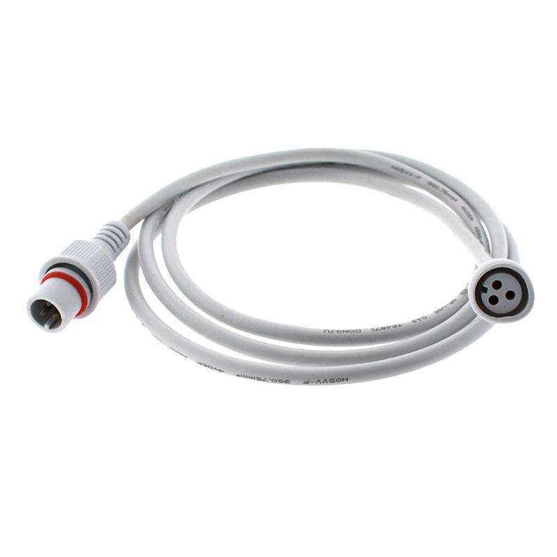 Cable extensión 3 Pinx0,5mm, 150cm, IP66, blanco - XauenBatt Iluminación