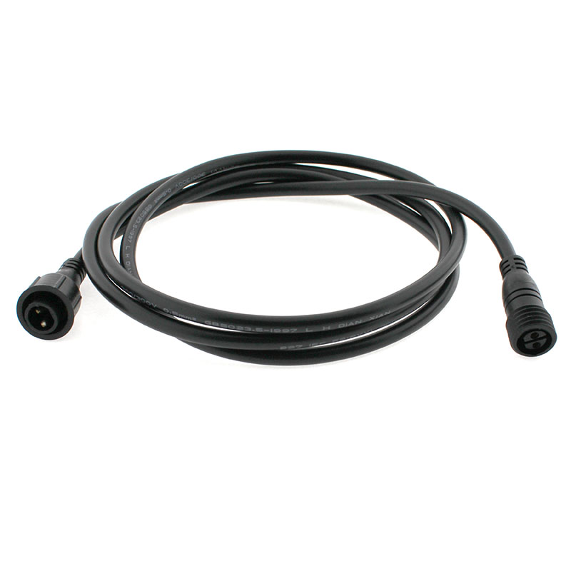 Cable extensión 2 Pinx1mm, 100cm, IP67, negro - XauenBatt Iluminación