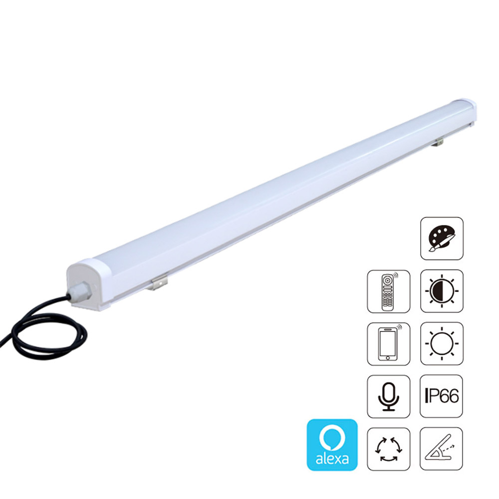 Proyector LED lineal 18W RGB+CCT, 220V, RF, Alexa, SINC. 1m, RGB + Blanco dual, regulable - XauenBatt Iluminación