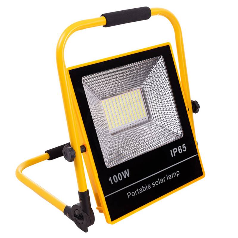 Proyector LED, 100W solar con batería recargable + power bank + emergencia, Blanco frío - XauenBatt Iluminación