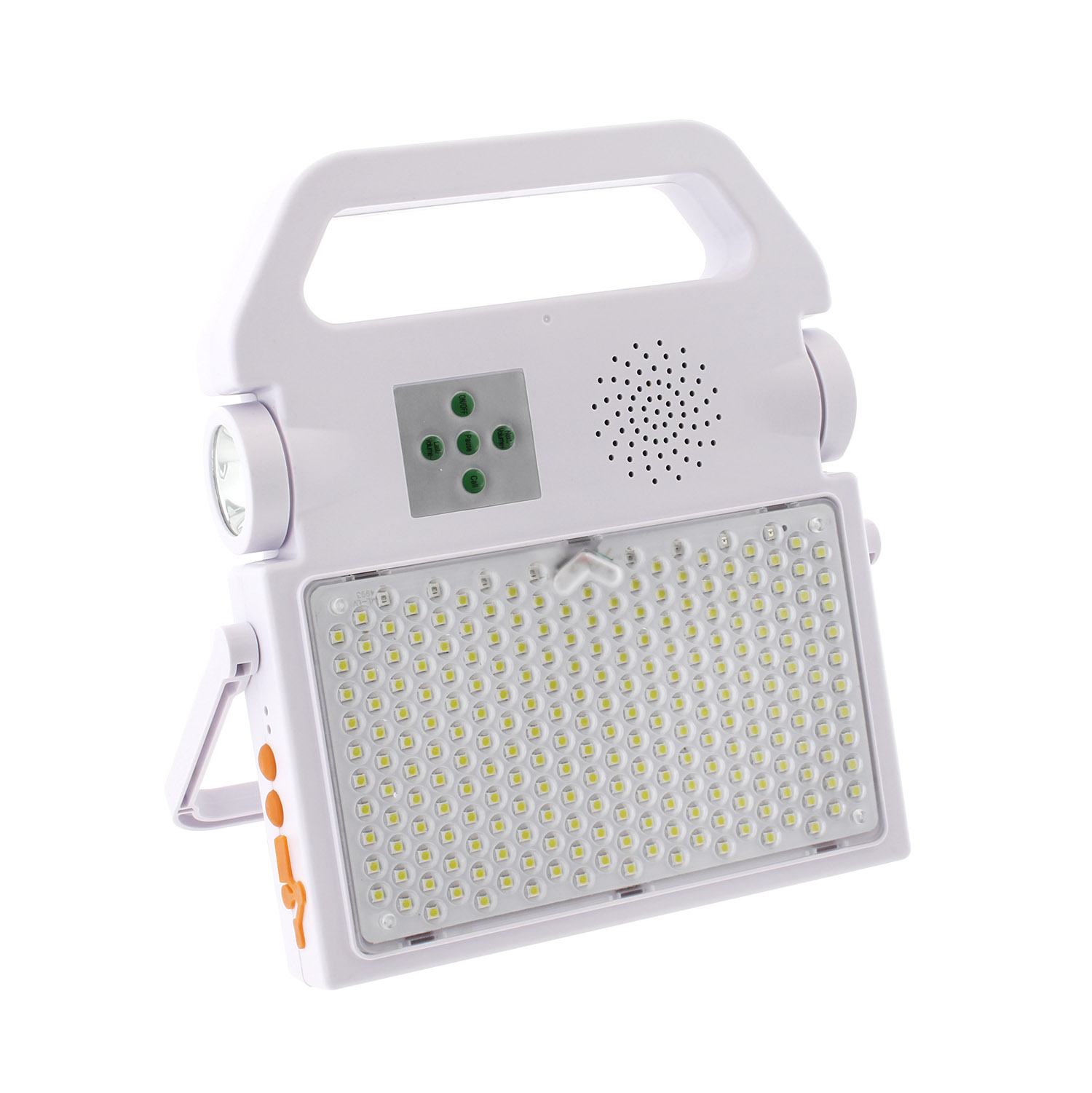 Proyector LED, 100W solar/con batería recargable + emergencia + power bank + bluetooth speaker, Blanco frío - XauenBatt Iluminación