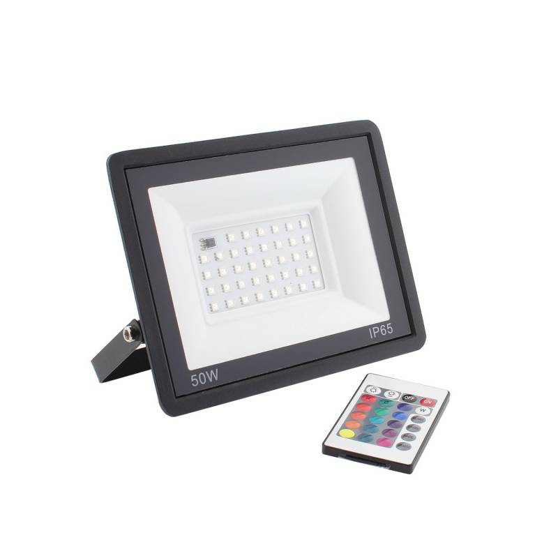 Proyector LED RGB, 50W + mando a distancia, RGB - XauenBatt Iluminación