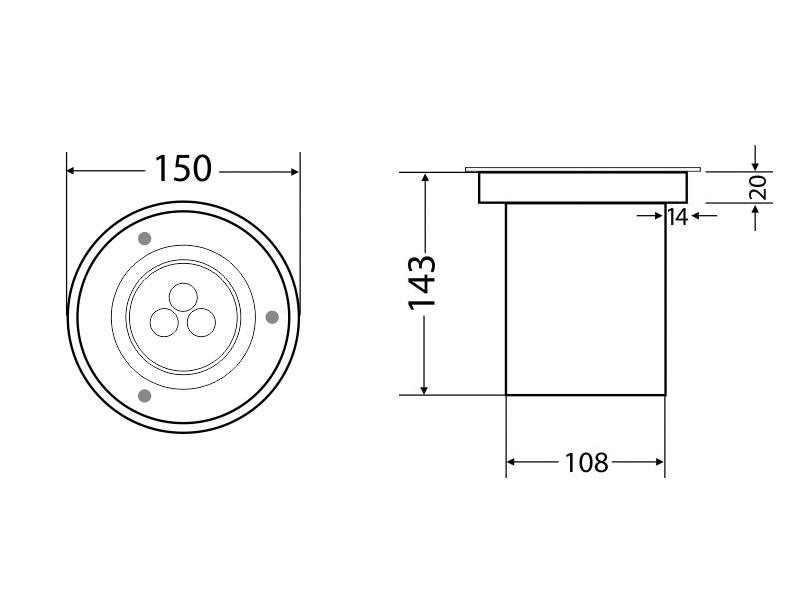 Balizas Led exterior 10211-1 esquema