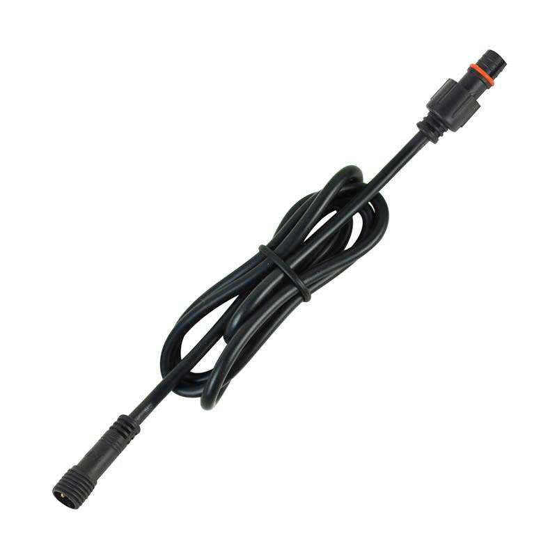 Cable extensión 2 Pinx0,5mm, 100cm, IP67, negro - XauenBatt Iluminación