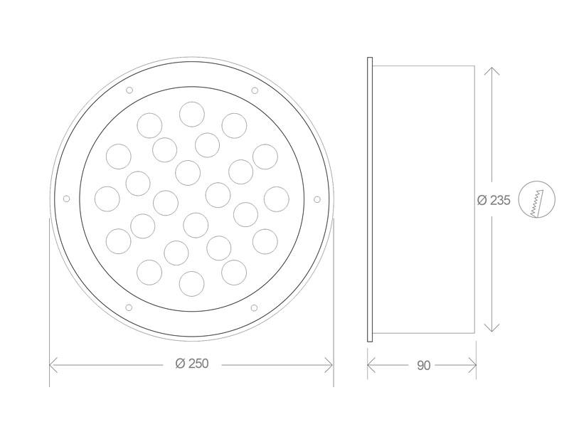 Balizas Led exterior 10211-24 esquema
