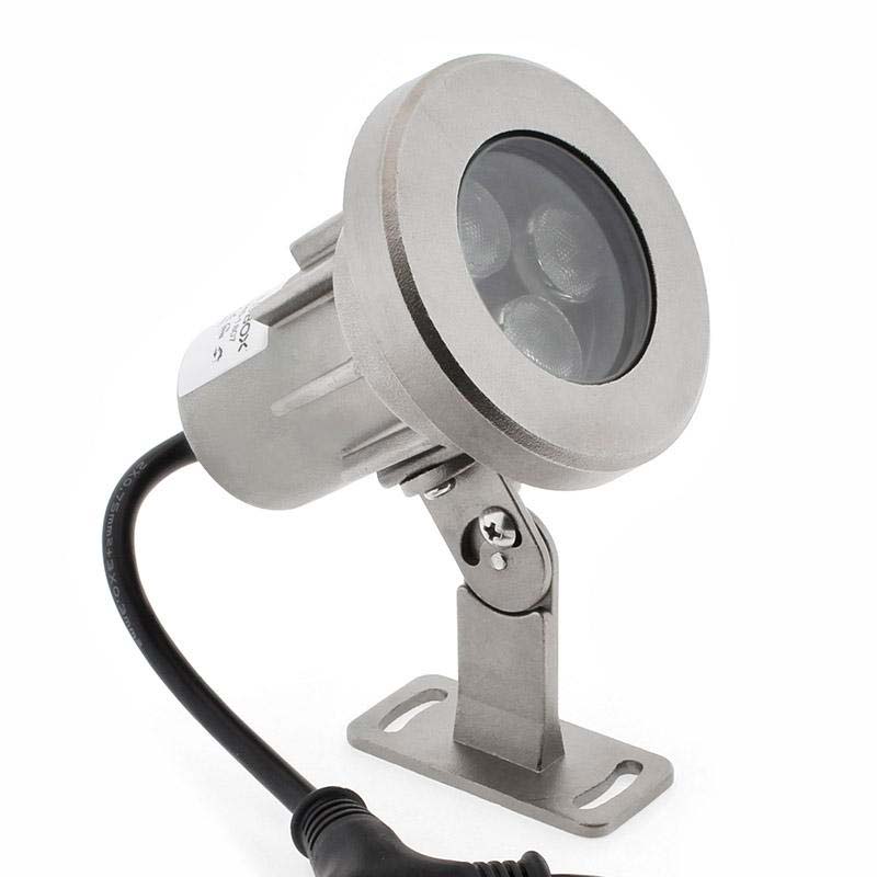 Foco LED Exterior GARLUX, DC12/24V, 24W, DMX512, RGBW, IP68, RGB + Blanco cálido, regulable - XauenBatt Iluminación