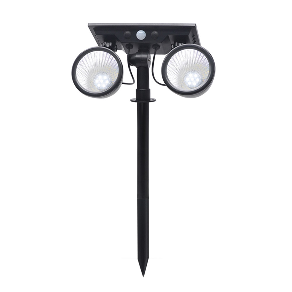 Foco doble de jardín Solar STREET RGBW, RGB + Blanco neutro - XauenBatt Iluminación