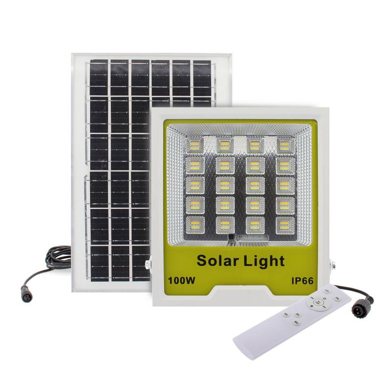 Proyector LED SOLAR CCT PRO 100W 3,2V - 8000mAH, 3000-4000-6000K - XauenBatt Iluminación
