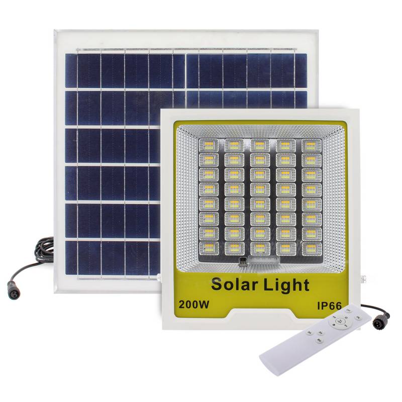 Proyector LED SOLAR CCT PRO 200W 3,2V - 12000mAH, 3000-4000-6000K - XauenBatt Iluminación
