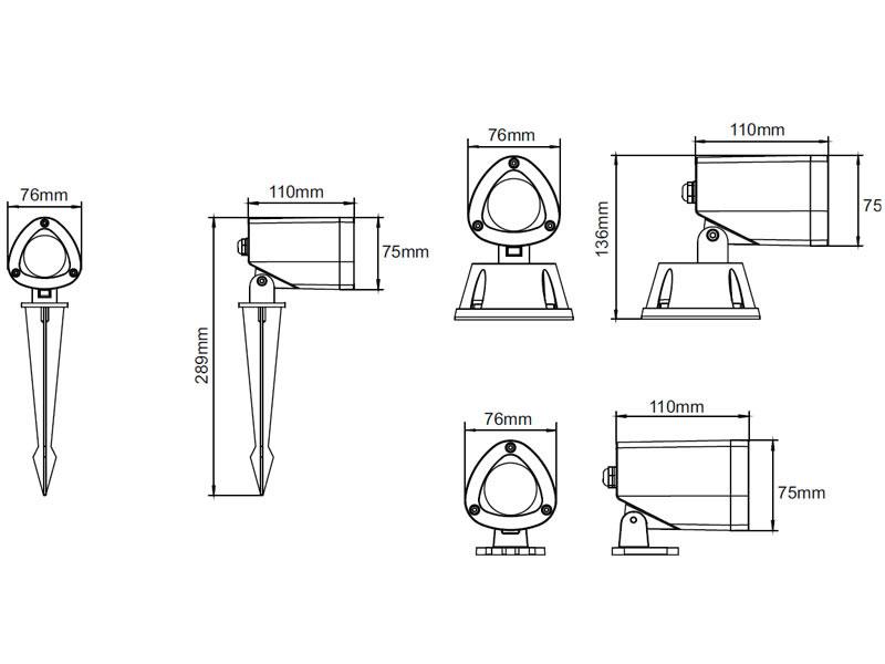 Balizas Led exterior 10214-30 esquema