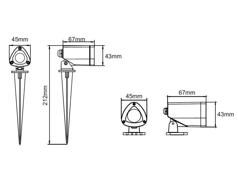 Balizas Led exterior 10216-7 esquema