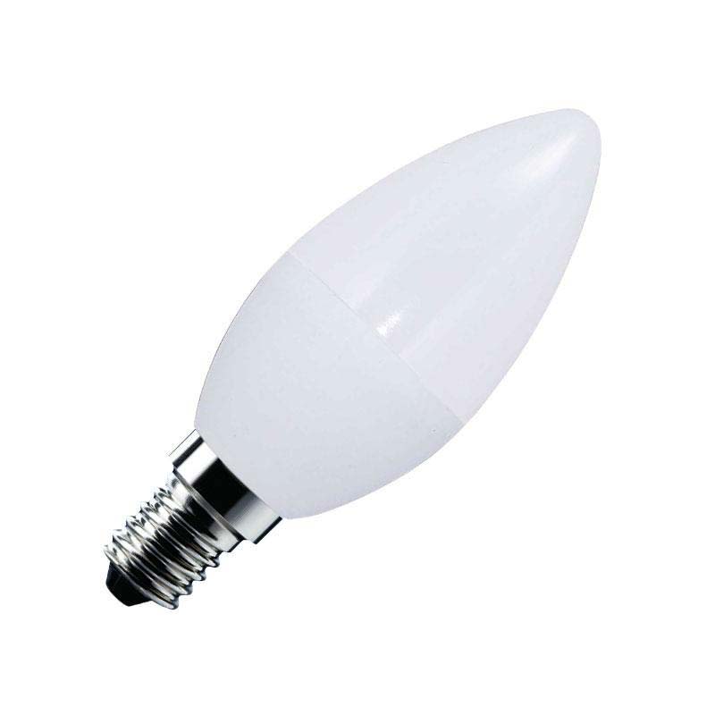 Bombilla LED Vela E14 frost 6W, Blanco neutro - XauenBatt Iluminación