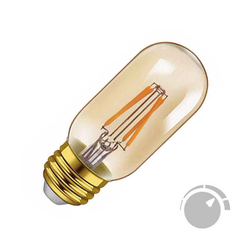 Bombilla Led E27 COB filamento GOLD 4W, Ø45x110mm, Regulable, Blanco cálido 2700K, regulable - XauenBatt Iluminación
