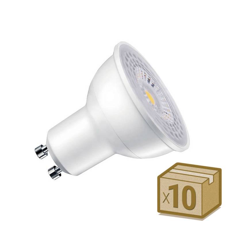 Pack 10 x Bombilla LED GU10 60º, 7W, Blanco neutro - XauenBatt Iluminación