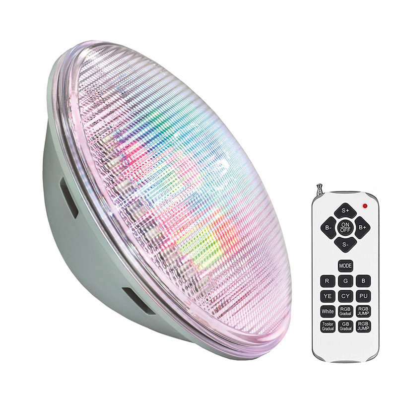 Lámpara LED PAR56 RGB para piscinas, G53, 45W, Acero Inox. Int., RGB, regulable - XauenBatt Iluminación