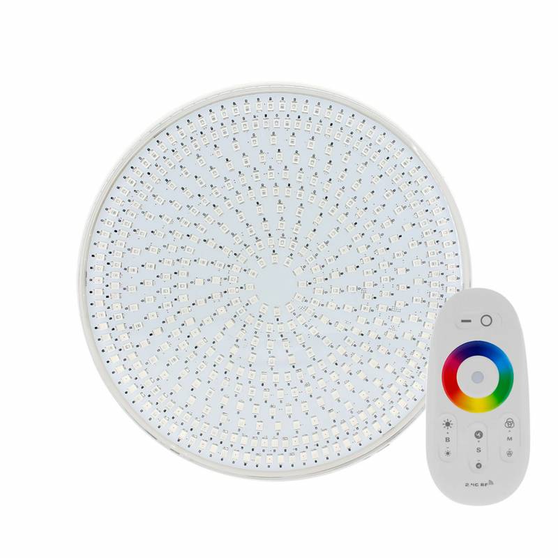 Kit Lámpara LED SLIM PAR56 para piscinas, 12V DC, IP68, 35W, RGB + mando, RGB - XauenBatt Iluminación